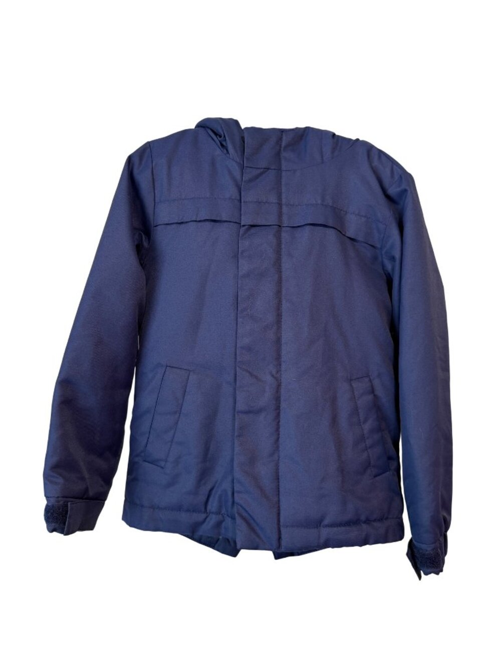 Cat & Jack Kids Navy Blue Hooded Winter Jacket 4T Faux Fur Lined